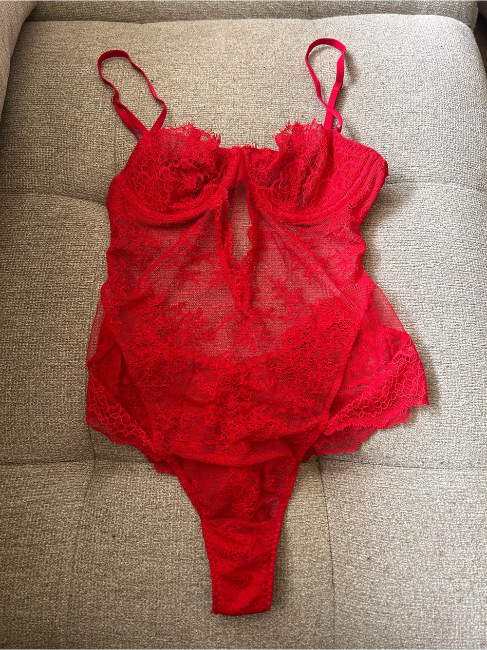 Victoria’s Secret Red Teddy Bodysuit